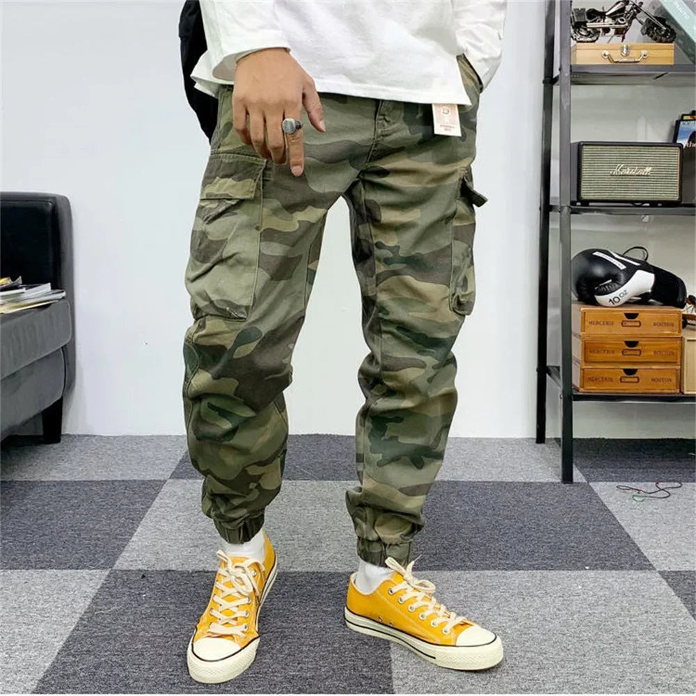 Mens Pants Camouflage New Harem Joggers Men Cargo Pants 2024 Hip Hop Casual Pockets Sweatpants Male Oversized Trousers Men Pants