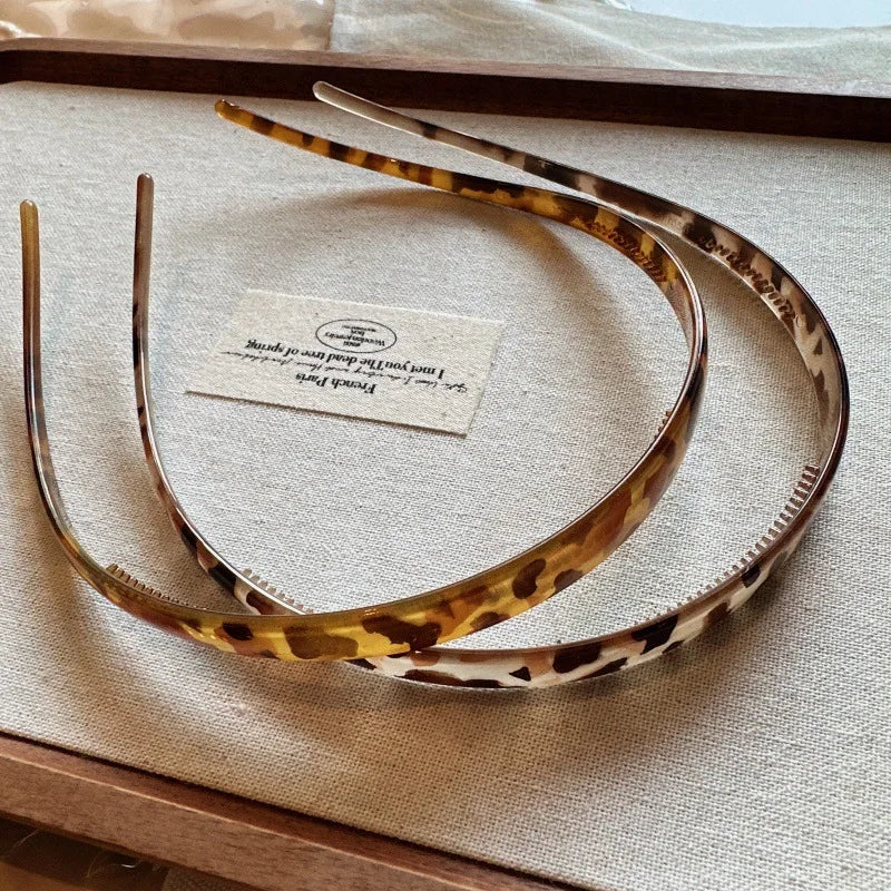 Acrylic Glasses Headband Sweet Thin Hairband Leopard Print Hair Clip Women Hair Hoop Hair Accessories Headwear