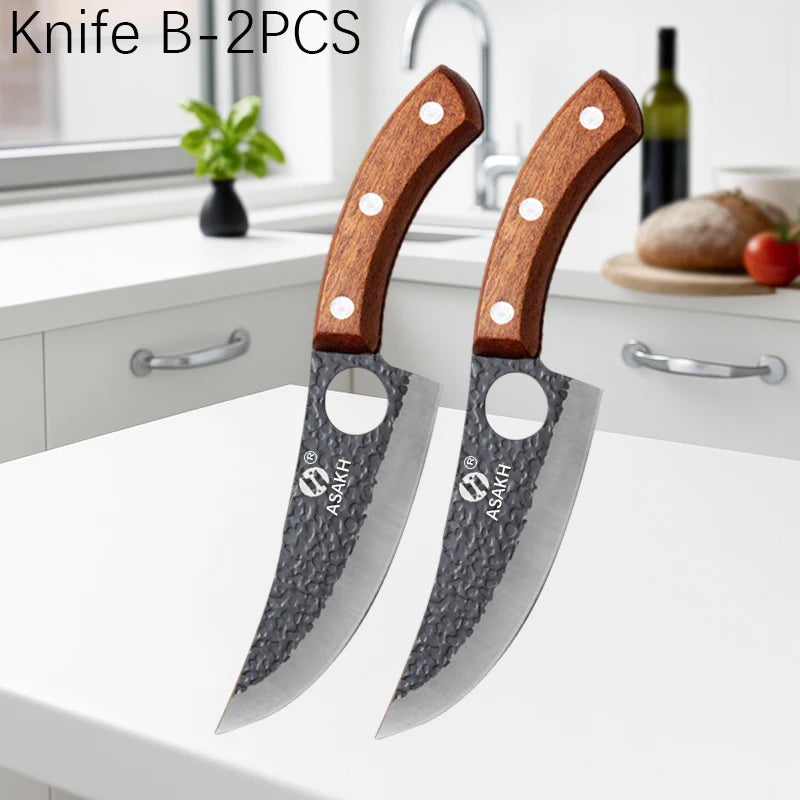 Professional Kitchen Boning Knife Hand-Forged Meat Cleaver Butcher Knife Household Fruit Slicing Vegetable Cutting Kitchen Knife