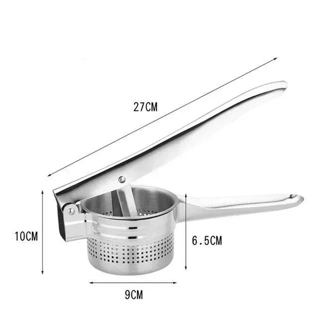 Masher RicerPress Mashed Potatoes Stainless Steel Crushing Puree Fruit Vegetable SqueezerJuicer Press Maker Kitchen Tools