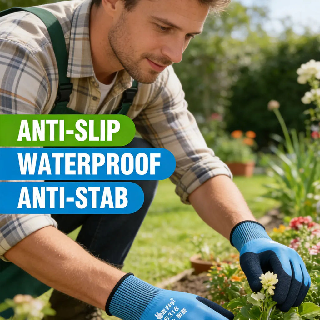 Garden Gloves with Breathable Gardening Work  Gardening Gloves, for Planting Puncture Resistant Garden Gloves Digging