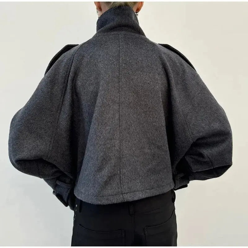 New Stand Collar Women's Coat Full Sleeve Single Breasted Pockets Loose Female Jacket 2026 Autumn Fashion Commute Lady Outwear