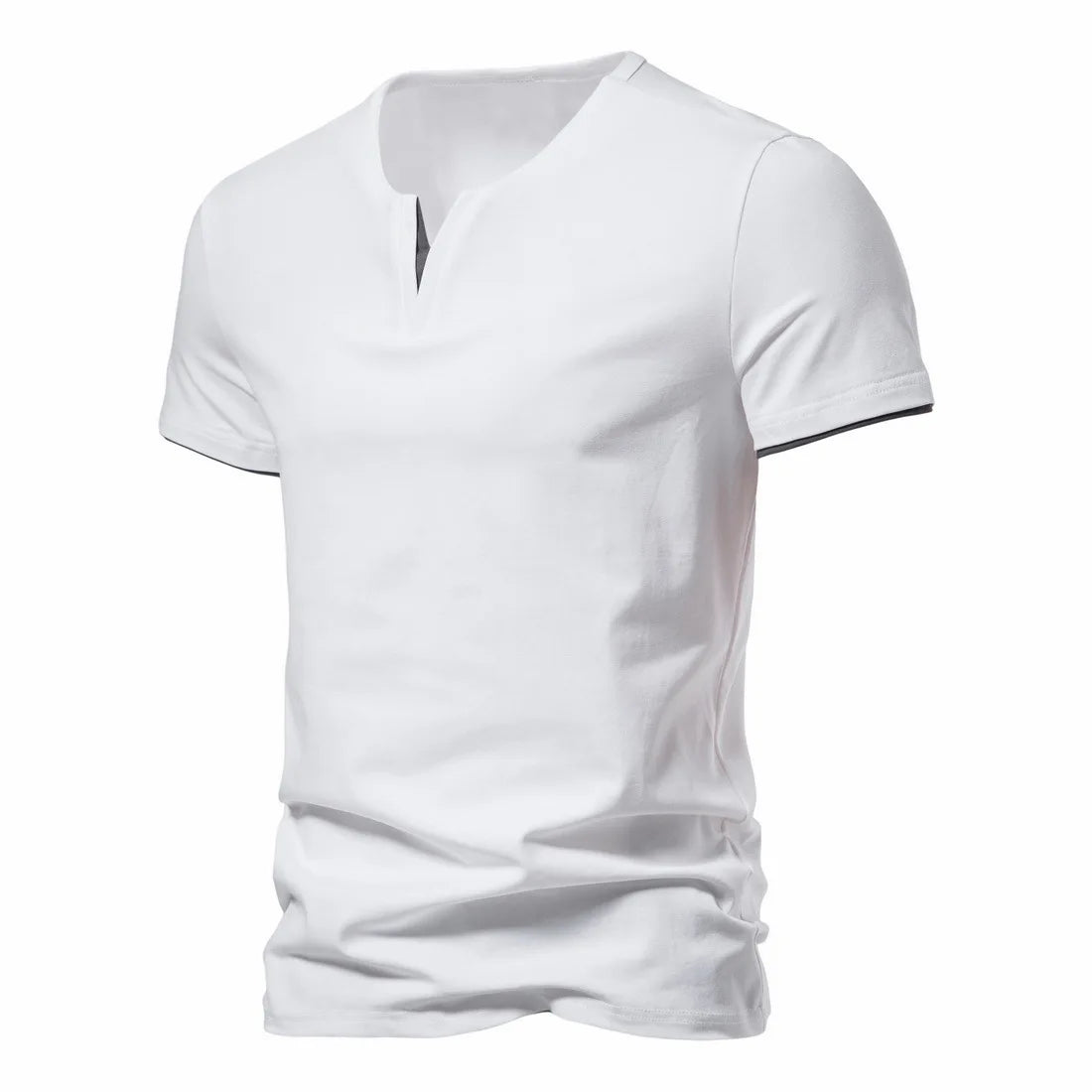 Mens T Shirt Pure Color V Collar Short Sleeved Tops Tees Men T-Shirt Black Tights Man T-Shirts Fitness For Male Clothes