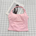 Women's Square Neck Deep Open Back Halter Bralette - Thick Straps, Slim-Fit, Removable Pads, Outerwear-Friendly Casual Top