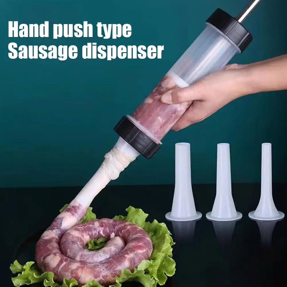 Portable Manual Sausage Machine Maker  Homemade Handmade Sausage Stuffing Household Kitchen Small Injection Sausage Filler Press