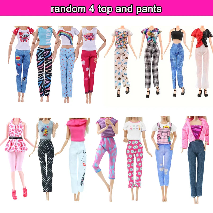 64Pcs Clothes And Accessories for 11.5''/30cm Dolls Fashion Gowns Dresses Casual Outfits Swimsuits Shoes Necklace Ideal Gift