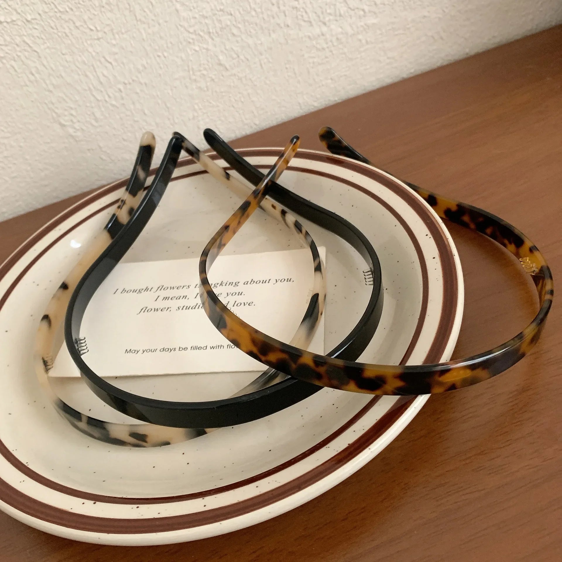 Acrylic Glasses Headband Sweet Thin Hairband Leopard Print Hair Clip Women Hair Hoop Hair Accessories Headwear