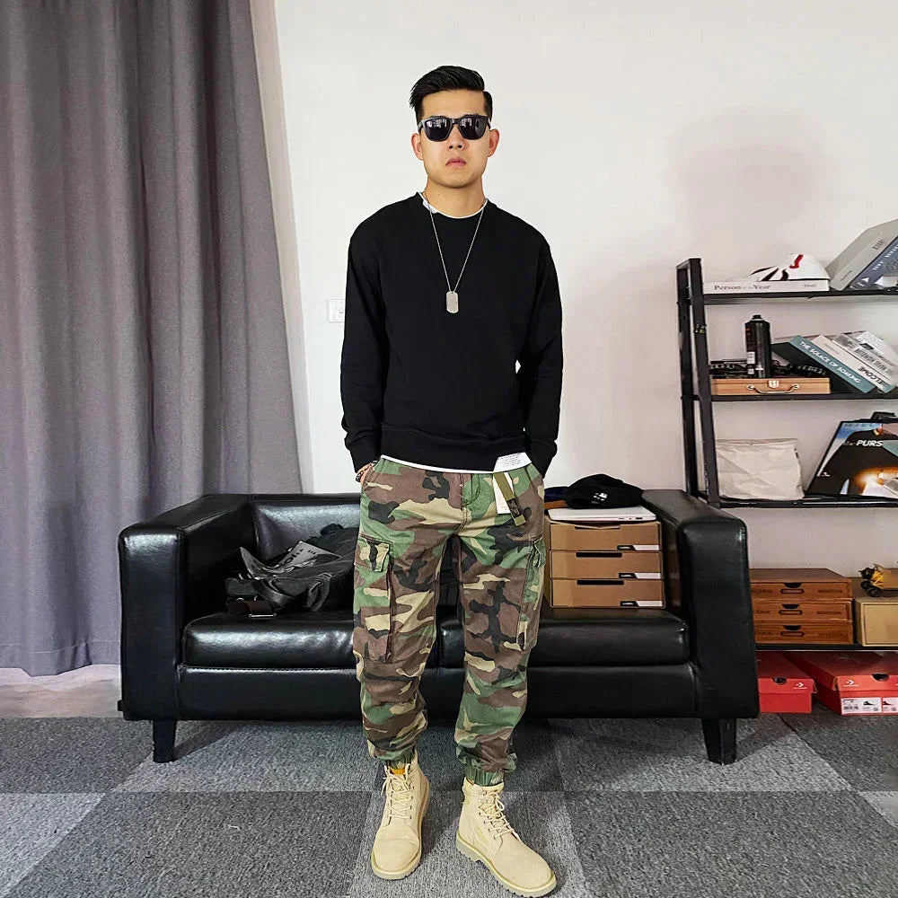 Mens Pants Camouflage New Harem Joggers Men Cargo Pants 2024 Hip Hop Casual Pockets Sweatpants Male Oversized Trousers Men Pants