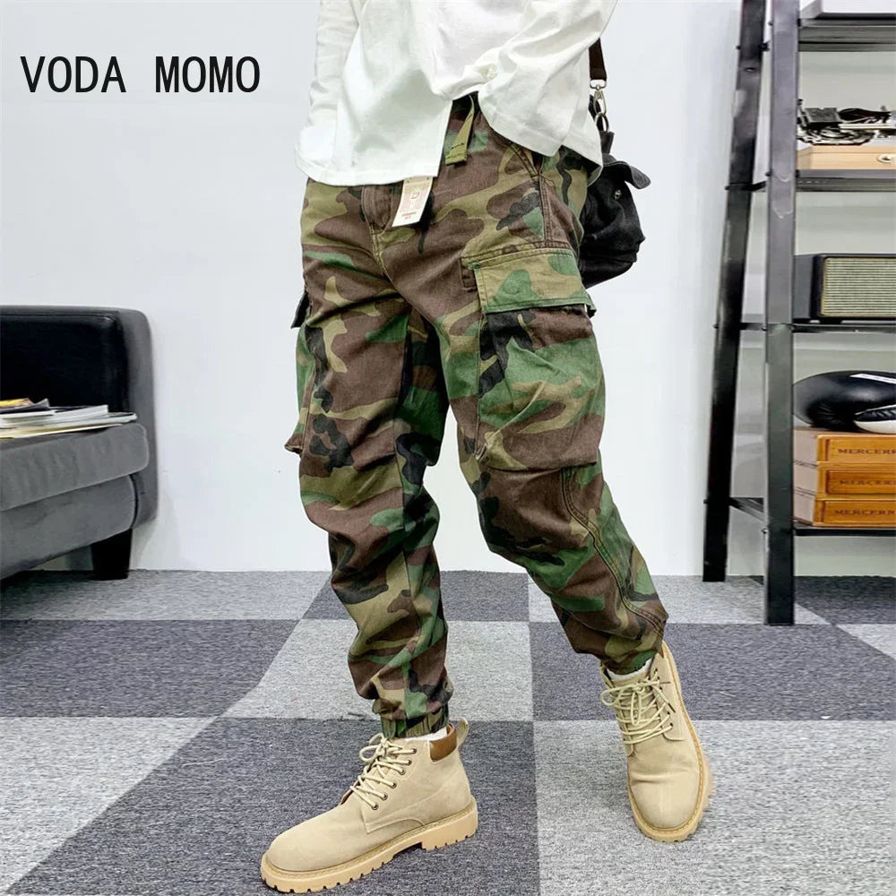 Mens Pants Camouflage New Harem Joggers Men Cargo Pants 2024 Hip Hop Casual Pockets Sweatpants Male Oversized Trousers Men Pants