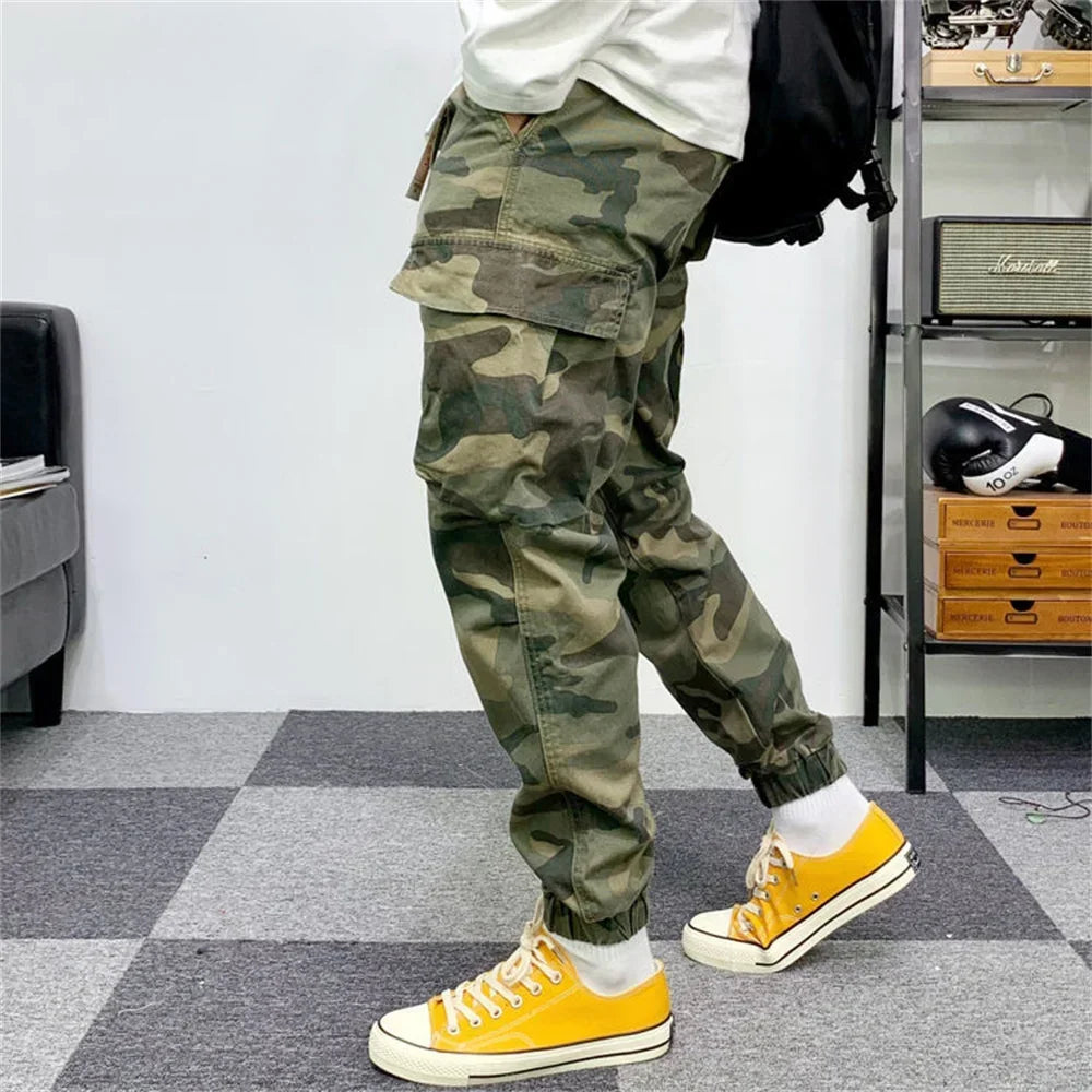 Mens Pants Camouflage New Harem Joggers Men Cargo Pants 2024 Hip Hop Casual Pockets Sweatpants Male Oversized Trousers Men Pants