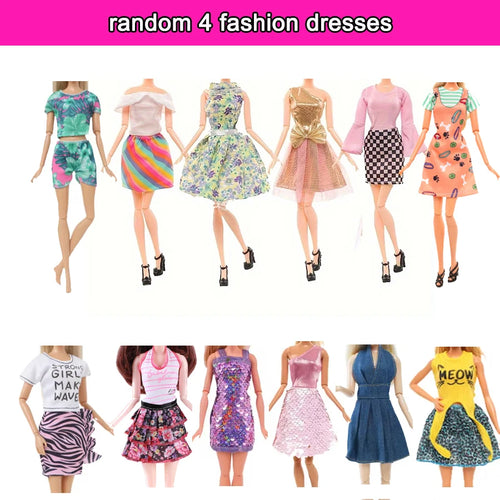 64Pcs Clothes And Accessories for 11.5''/30cm Dolls Fashion Gowns Dresses Casual Outfits Swimsuits Shoes Necklace Ideal Gift