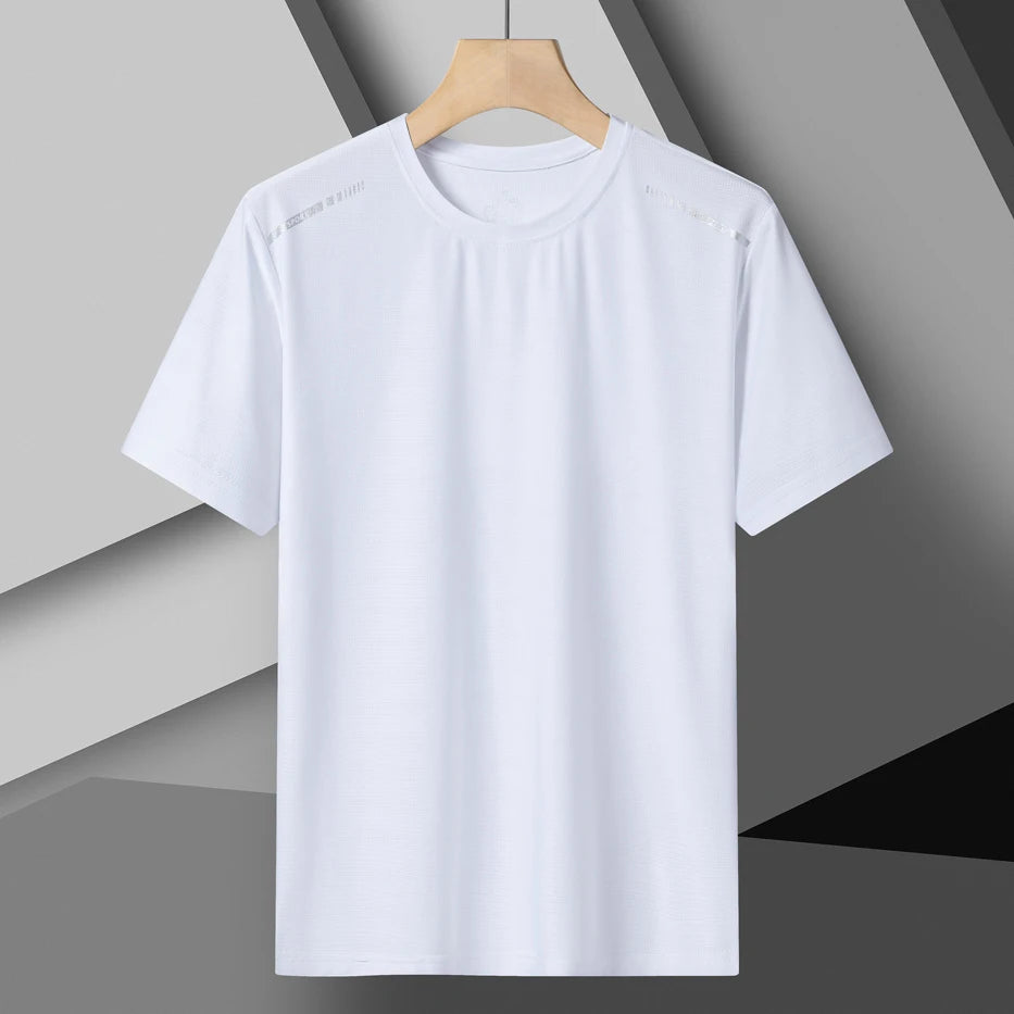 Women Reflective Running T-Shirt - High Elastic Breathable Quick-Dry Ice Silk Sport Top for Summer, Cool Short Sleeve Active Tee